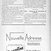 1798 - Page LIII-1531 - Correspondance. Accidents. Calcul de la rente d’un accidenté du travail / Fiscalité. Base de la patente / Patente en cas d’association de médecins