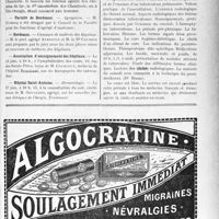 1810 - Page VII-1539 - Dernières nouvelles. Les épidémies / Sanatoriums / Faculté de Bordeaux / Bordeaux / Association d’enseignement des hôpitaux / Hôpital Saint-Antoine / Clinique médicale de l’hôpital Saint-Antoine
