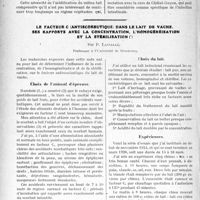 1831 - Page 1560 - Partie scientifique. Travaux Originaux. Vaccinothérapie et crenothérapie associées. Pyélonéphrite colibacillaire et vaccination par voie buccale, par le Dr. H. Gaehlinger / Le facteur C (antiscorbutique) dans le lait de vache, ses rapports avec la concentration, l'homogénéisation et la stérilisation, par P. Lavialle