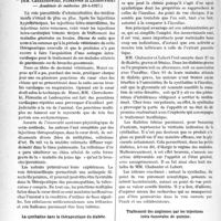 1835 - Page 1564 - Partie scientifique. L'Actualité Scientifique. Les Sociétés Savantes. Paris. Les injections intra-cardiaque dans le traitement des affections pulmonaires, (Académie de médecine ; 26-4-1927) / La synthaline dans la thérapeutique du diabète, (Académie de médecine ; 26-4-1927) / Traitement des angiomes par les injections intra-tumorales de quinine, (Société de chirurgie ; 9-3-1927)