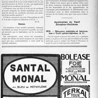 1866 - Page LVII-1593 - Correspondance. Accidents. Accident survenu à un membre d’une société sportive / Application du Tarif Durafour-Fallières. Blessures multiples et intervention à Tarif spécial-Injection (A. T)