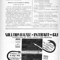 1885 - Page 1608-X - A travers l’officiel. Bourses en vue de la préparation au P. C. N / Bourses en vue du doctorat en médecine