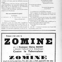 1886 - Page XI-1609 - A travers l’officiel. Bourses en vue du doctorat en médecine / Brevet d’infirmières / Soins aux pensionnés de guerre