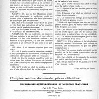 1929 - Page 1650 - Questionnaire / Comptes rendus, documents, pièces officielles [Dr. P. Noury]. Dispensaires antituberculeux et médecins praticiens, par le Dr. Yves Doizy