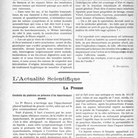 1973 - Page 1690 - Partie scientifique. Travaux Originaux. Clinique médicale. Troubles auditifs et auto-intoxication intestinale [G. Duchesne] / L’Actualité Scientifique. La Presse. Conduite du praticien en présence d’un épanchement pleural [(Journal des Praticiens, 30 octobre 1926)]