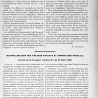 1990 - Page 1705 - Partie professionnelle. Travaux Originaux. Nécessité d'une juridiction professionnelle, par Je Dr. Gosselin / Hôspitalisation des malades payants et honoraires médicaux