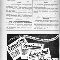 2007 - Page 1722-LIV - Correspondance. Fiscalité. Admission des honoraires médicaux au passif d'une succession / Renseignements à fournir à 1’appui de la déclaration des bénéfices / Vente d’une automobile d’occasion