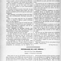 2055 - Page 1766 - Partie professionnelle. Travaux Originaux. Les déclarations et certificats de naissance [Dr. Paul Boudin] / Psychologie de l'art médical, par le Dr. Van Lint