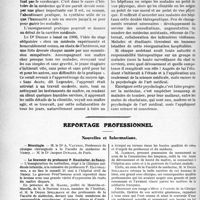 2063 - Page 1772 - Partie professionnelle. Travaux Originaux. Psychologie de l'art médical, par le Dr. Van Lint / Reportage professionnel. Nouvelles et Informations. Nécrologie [Docteurs A. Vautrin, Jacques Durand] / Le Souvenir du professeur P. Haushalter, de Nancy