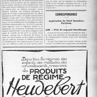 2084 - Page XLVII-1793 - A travers l'officiel. Réponses des Ministres aux questions des Parlementaires. Visite des hôpitaux militaires par des officiers / Correspondance. Application du Tarif Durafour-Fallières. Prise de sang pour hémothérapie