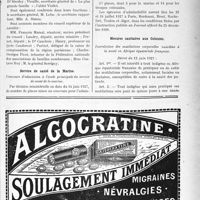 2104 - Page IX-1807 - A travers l’officiel. Conseil supérieur de la natalité / Service de santé de la Marine / Mesures sanitaires aux Colonies