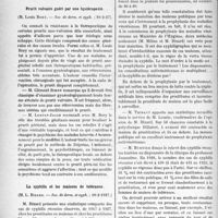 2125 - Page 1828 - Partie scientifique. L’actualité Scientifique. Les Sociétés Savantes. Paris. Adénopathies inguinales et affections du col utérin, (Soc. de demi, et syph. 10-2-1927) / Prurit vulvaire guéri par une hystéropexie, (Soc. de demi, et syph. ; 10-2-27) / La syphilis et les maisons de tolérance, (Soc. de derm. et syph. ; 10-2-1927)