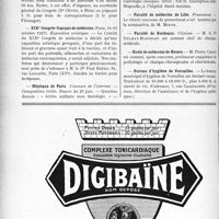 2219 - Page 1922-VIII - Dernières nouvelles. Umfia / Congrès des aliénistes et neurologistes, de Blois / XIXe Congrès français de médecine / Hôpitaux de Paris / Hôpital Saint-Antoine / Faculté de médecine de Lille / Faculté de Bordeaux / Ecole de médecine de Rouen / Bureau d’hygiène de Versailles
