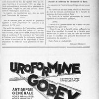2220 - Page IX-1923 - A travers l'officiel. Ministère de l’instruction publique et des beaux arts / Examens d’Etat d’infirmières / Faculté de médecine de l’Université de Paris