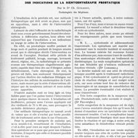 2229 - Page 1932 - Partie scientifique. Travaux Originaux. Des indications de la roentgenthérapie prostatique, par le Dr. Ch. Guilbert