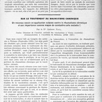 2234 - Page 1937 - Partie scientifique. Travaux Originaux. Clinique chirurgicale. Les abcès chauds rétro-pharyngiens, M. J. -P. Tourneux / Sur le traitement du rhumatisme chronique. Un nouveau vaccin en application cutanée contre le rhumatisme chronique et son importance comme moyen de combattre cette maladie, par le Dr. Gustave Paul