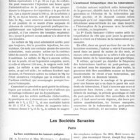 2239 - Page 1942 - Partie scientifique. L’Actualité Scientifique. La Presse. Le sulfate de magnésie en injections intra-veineuses et intra-musculaires dans l’éclampsie [(Bruxelles médical, 12 décembre 1926)] / L’avortement thérapeutique chez les tuberculeuses [(La Presse médicale, 27 novembre 1926)] / Les Sociétés Savantes. Paris. La flore microbienne des tumeurs malignes, (Académie de médecine ; 7-6-1927)