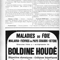 2277 - Page 2000-VIII - Dernières nouvelles. Faculté de médecine de Paris / Hôpitaux de Paris / Faculté de Lyon / IIe Journées médicales de Paris (1929) / Syndicat des médecins biologistes français / Un prix de 25. 000 francs