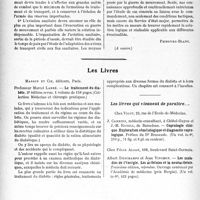2301 - Page 2024 - Partie scientifique. L’actualité Scientifique. Les Congrès. IVe Congrès international de médecine et de pharmacie militaires, (Varsovie, 30 mai - 4 juin 1927) / Les Livres. Le traitement du diabète, 2e édition, par Professeur Marcel Labbé, Masson et Cie, éditeurs, Paris / Les livres qui viennent de paraître...
