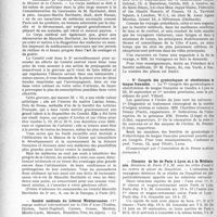 2315 - Page 2038 - Partie professionnelle. Reportage Professionnel. Nouvelles et Informations. Nécrologie [Docteurs Méry, Trouessart, AnDr. é Rabel, Louis de Welling, Albert Florence] / Centenaire de Marcelin Berthelot / Société médicale du Littoral Méditerranéen / Ve Congrès des gynécologues et obstétriciens de langue française / Chemins de fer de Paris à Lyon et à la Méditerranée