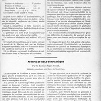 2342 - Page 2065 - Partie scientifique. Travaux Originaux. Clinique médicale des enfants, (Hôpital des Enfants-Malades)', M. le professeur Nobécourt. Vomissements habituels par spasmes de l’estomac dans la première enfance / Asthme et holo-sympathique, par le docteur Roger André