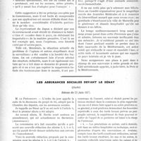 2359 - Page 2082 - Partie professionnelle. Travaux Originaux. La société des nations et le problème de l'opium et autres stupéfiants, par le Dr. Cuellar, (Suite et fin) / Les assurances sociales devant le sénat, (Suite), Séance du 23 juin 1927