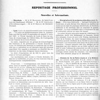 2365 - Page 2088 - Partie professionnelle. Travaux Originaux. Les assurances sociales devant le sénat, (Suite), Séance du 23 juin 1927 / Reportage professionnel. Nouvelles et Informations. Nécrologie [Docteurs Masserel, Cheylard, Bignat] / Lyon / Prix de la Société de médecine et de chirurgie de Bordeaux / Chemins de fer de Paris à Lyon et à la Méditerranée