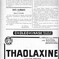 2367 - Page 2090-XL - A travers l'officiel. Réponses des Ministres aux questions des Parlementaires. Paiement de la patente^ sur la valeur locative d’un emplacement réservé dans un garage public / Faits cliniques. Zona et varicelle / Jurisprudence. Médecin d’hôpital. – Révocation déguisée.