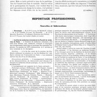 2421 - Page 2144 - Partie professionnelle. Comptes rendus, documents, pièces officielles. Mutualité familiale. Les assurances sociales devant le sénat. Suite des débats, Séance du 23 juin 1927, (Suite) / Reportage professionnel. Nouvelles et Informations. Nécrologie [Docteurs Lauer, Camille Allard, Maurice Maritan, Picard] / Institut de médecine coloniale de la Faculté de médecine de Paris