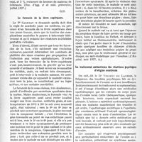 2513 - Page 2236 - Partie scientifique. L'Actualité Scientifique. La Presse. La règlementation de la prostitution devant l’hygiène / Le furoncle de la lèvre supérieure [(L'Hôpital, mai 1927, A)] / Le traitement endocrinien des réactions psychiques d’origine ovarienne [(La Vie médicale, 20 avril 1927)]