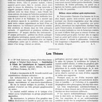 2517 - Page 2240 - Partie scientifique. L'Actualité Scientifique. Les Sociétés Savantes. Lyon. Société nationale de médecine et des sciences médicales. Embolies septiques après dilatation uréthrale / Ulcère du duodénum. Hémorragie intestinale mortelle / Réflexe vésico-urétéral après néphrectomie / Les thèses. Contribution à l’étude des lymphatiques de l’appareil auditif, par Dr. Noël Arnould (Paris, Amédée Legrand, éditeur, 1927)