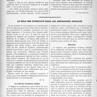 2523 - Page 2246 - Partie professionnelle. Travaux Originaux. L’assurance-maladie devant le sénat. Articles de la loi intéressant directement les praticiens [G. Duchesne] / Le rôle des syndicats dans les assurances sociales