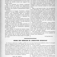 2525 - Page 2248 - Partie professionnelle. Travaux Originaux. Le rôle des syndicats dans les assurances sociales / Ordre des médecins ou juridiction syndicale [Dr. Paul Boudin, Dr. Maffre]