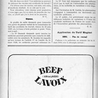 2539 - Page 2262-XLVIII - Correspondance. Application du Tarif Durafour-Fallières. Emploi des vaccins / Application du Tarif Maginot. Pas de cumul
