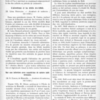 2569 - Page 2292 - Parties scientifique. L’Actualité Scientifique. Les Sociétés Savantes. Paris. Traitement de la scoliose des adolescents, (Académie de médecine ; 12-7-1927) / L’alcoolisme et les débits des hôtels, (Académie de médecine ; 12-7-1927) / Sur une infection avec exanthème de nature indéterminée, (Académie de médecine-, 12-7-1927) / Le typhus endémique bénin (maladie de Brill), (Académie de médecine ; 19-7-1927)