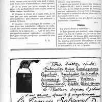 2593 - Page 2316-XLIV - Correspondance. Application du Tarif Maginot-Marin. Pneumothorax et radioscopies multiples / Application du Tarif Durafour-Fallières. Soins d’urgence plus surveillance prolongée