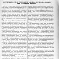 2624 - Page 2347 - Partie professionnelle. Travaux Originaux. La mystique dans le syndicalisme médical ; son danger immédiat ; son utilisation possible