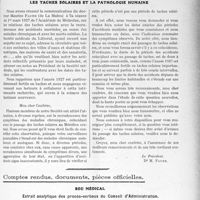 2634 - Page 2357 - Partie professionnelle. Travaux Originaux. Chronique de la mutualité. Une opinion mutualiste [Dr. M. Vimont] / Les taches solaires et la pathologie humaine [Dr. M. Faure] / Comptes rendus, documents, pièces officielles. Sou médical. Extrait analytique des procès-verbaux du Conseil d’Administration