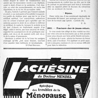 2662 - Page XI-2385 - Les assurances sociales. La loi sur les assurances sociales et les illégaux de la médecine / Correspondance. Application du Tarif Durafour-Fallières. Fracture du calcanéum / Fractures chez de jeunes enfants