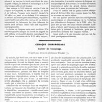 2670 - Page 2393 - Partie scientifique. Travaux Originaux. Morphologie clinique. Les côtes flottantes, par le Dr. Dubreuil-Chambardel. La longueur de la XIIe côte / Clinique chirurgicale. Cancer de l’oesophage, d’après une leçon du professeur Delbet