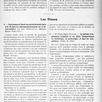 2680 - Page 2403 - Partie scientifique. L’Actualité Scientifique. Les Sociétés Savantes. Montpellier. Société des sciences médicales et biologiques de Montpellier et du Languedoc méditerranéen. L’amino-acidémie à l’état normal et à l’état pathologique / Ataxie aiguë et poliomyélite / Les Thèses. Contribution à l’étude des sels de bismuth radioactif. Recherches pharmacodynamiques sur le bis-muthradifère, par Jean Bressolles. (Maloine, éditeur, Paris 1927) / Le tartrate d’ergotamine cristallisé et ses effets thérapeutiques en obstétrique, en gynécologie, et dans les sympathoses, par Dr. Pierre-Marie Durand. (Thèse de 1926)