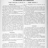 2682 - Page 2405 - Partie professionnelle. Travaux Originaux. Le dispensaire anti-tuberculeux. Projet établi pour la ville de H (10. 000 habitants) [G Duchesne]