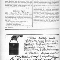 2703 - Page 2426-XLVIII - Correspondance. Application du Tarif Durafour-Fallières. 1° Le médecin le plus rapproché est celui le plus proche pouvant donner ses soins ; 2° Un blessé de main ne peut parfois se déplacer par suite du shock / Médecine légale. Honoraires d'une visite judiciaire