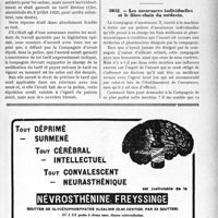 2706 - Page LI-2429 - Correspondance. Accidents. Assurance couvrant incomplètement les frais médicaux / Les assurances individuelles et le libre-choix du médecin
