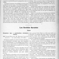 2740 - Page 2463 - Partie scientifique. L'Actualité Scientifique. La Presse. Le diagnostic bactériologique de la tuberculose pulmonaire des jeunes enfants par l’examen du suc gastrique [(La Presse médicale, 30 mars 1927)] / Les Sociétés Savantes. Paris. Rhumatisme aigu à manifestations articulaires effacées, (Soc. méd. des hôp, 27-5-1927)
