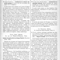 2743 - Page 2466 - Partie scientifique. L'Actualité Scientifique. Les Livres. La pratique de l’art des accouchements, par Pr A. Brindeau, Vigot, frères, éditeurs, Paris / Conférences de clinique médicale pratique, par Dr. Louis Ramond, Vigot, frères, éditeurs, Paris / Leçons du jeudi soir de la clinique Tarnier, Vigot, frères, éditeurs, Paris / Introduction à la radiologie médicale, par Pr G. Chaumet, Vigot, frères, éditeurs, Paris / Hygiène mentale, par Dr. Potet, Préface du Dr. Toulouse, Le François, éditeur, Paris