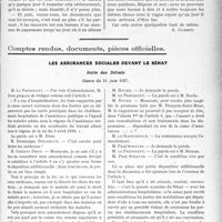 2752 - Page 2475 - Partie professionnelle. Travaux Originaux. Mutualité familiale. Conversation avec un profane [A. Gassot] / Comptes rendus, documents, pièces officielles. Les assurances sociales devant le sénat, Suite des Débats