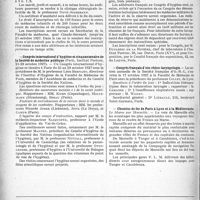 2759 - Page 2482 - Partie professionnelle. Reportage professionnel. Nouvelles et Informations. Faculté de médecine de Lyon / Congrès international d’hygiène et cinquantenaire de la Société de médecine publique / Congrès français d’oto-rhino-laryngologie / Chemins de fer de Paris à Lyon et à la Méditerranée