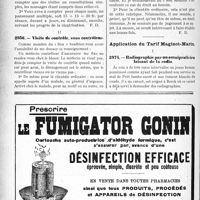 2767 - Page 2490-LIV - Correspondance. Application du Tarif Durafour-Fallières. Fracture de l’épicondyle avec adhérence du périoste / Visite de contrôle, sans contrôleur / Application du Tarif Maginot-Marin. Radiographie par un omnipraticien faisant de la radio