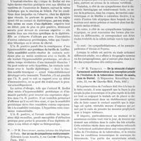 2797 - Page 2518 - Partie scientifique. L’Actualité Scientifique. Les Thèses. L’anatoxi-réaction de Zoeller dans la diphtérie, par Dr. J. Marchand (Amédée Legrand, éditeur, Paris, 1925) / Sur un cas de sympathome embryonnaire, par Dr. M. Drouineau (Librairie Louis Arnette, Paris, 1927) / De la nécessité d’adapter l’armement antituberculeux à la conception actuelle de l’évolution de la tuberculose (travail du sanatorium de Durtol), par Dr. H. Thibault (L’Expansion Scientifique française, Paris, 1927)